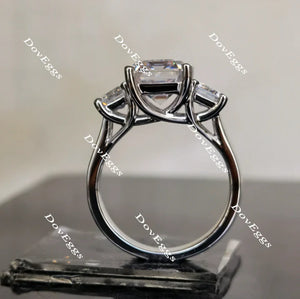 DovEggs three-stone engagement ring semi-mount only(Exclusively to DovEggs Stones)