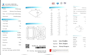 Doveggs 2.167ct radiant E color VS1 Clarity Excellent cut lab diamond stone(certified)