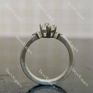 Doveggs three stones engagement ring semi-mount only(Exclusively to DovEggs Stones)