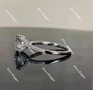 DovEggs half eternity pave engagement ring only semi-mount only(Exclusively to DovEggs Stones)