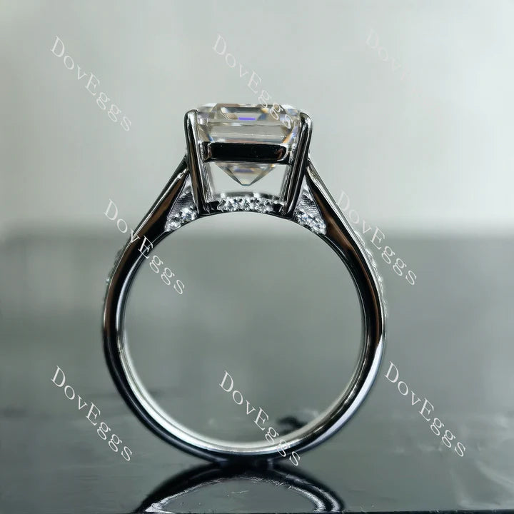 DovEggs half eternity pave engagement ring only semi-mount only(Exclusively to DovEggs Stones)