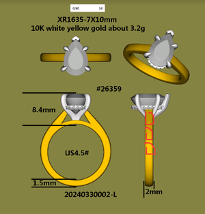 Semi mount for 26390 stone