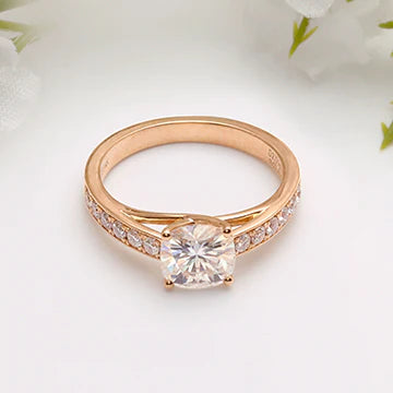 DovEggs half eternity channel set engagement ring only semi-mount only(Exclusively to DovEggs Stones)