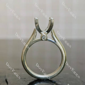 Doveggs pave engagement ring semi-mount only(Exclusively to DovEggs Stones)