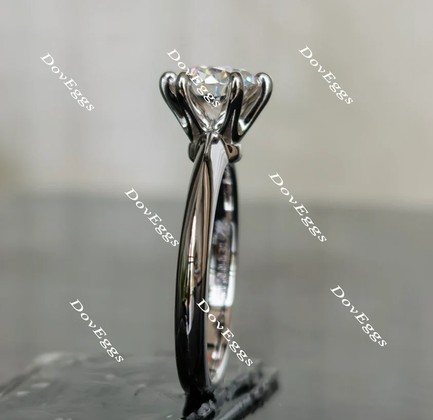 Doveggs classic 6 prongs solitaire style engagement ring semi-mount only(Exclusively to DovEggs Stones)