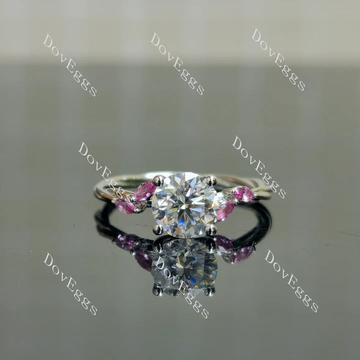 Doveggs pave side stones engagement ring semi-mount only(Exclusively to DovEggs Stones)