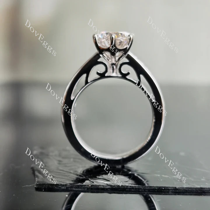 DovEggs half eternity channel set engagement ring only semi-mount only(Exclusively to DovEggs Stones)