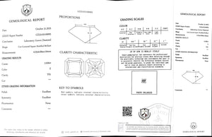 Doveggs 2.02ct Square Radiant E color VS1 Clarity Excellent cut lab diamond stone(certified)