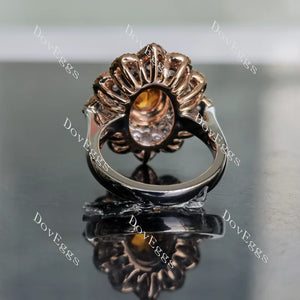 DovEggs floral halo engagement ring semi-mount only(Exclusively to DovEggs Stones)