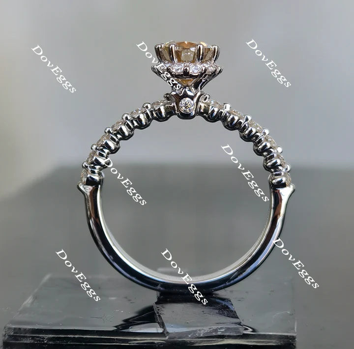 DovEggs pave engagement ring semi-mount only(Exclusively to DovEggs Stones)