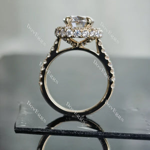 DovEggs pave halo engagement ring semi-mount only(Exclusively to DovEggs Stones)