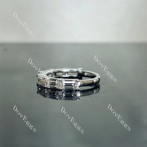 Doveggs emerald eternity pave moissaite/Lab grown diamond wedding band