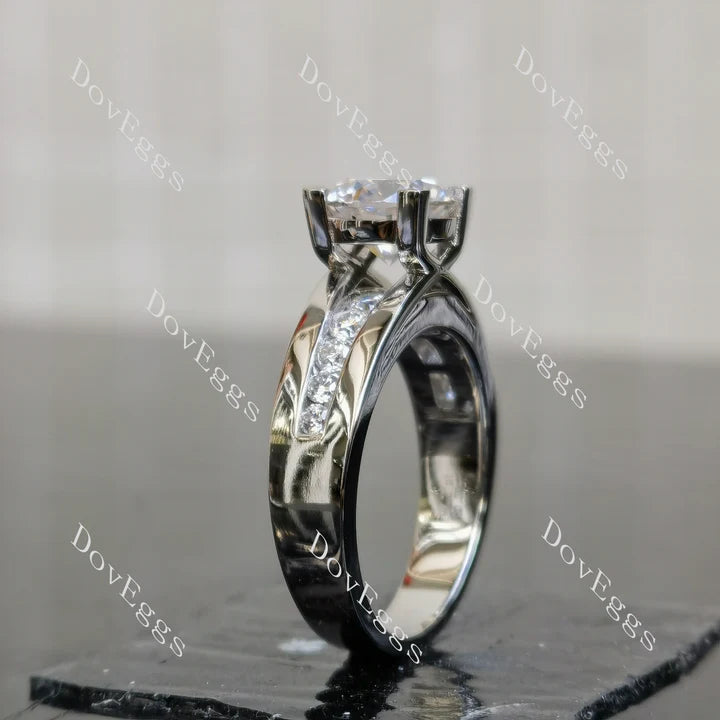 Doveggs pave engagement ring semi-mount only(Exclusively to DovEggs Stones)