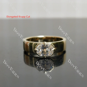 Doveggs bezel solitaire engagement ring semi-mount only(Exclusively to DovEggs Stones)