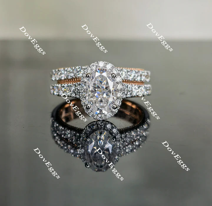 DovEggs halo engagement ring only semi-mount only(Exclusively to DovEggs Stones)