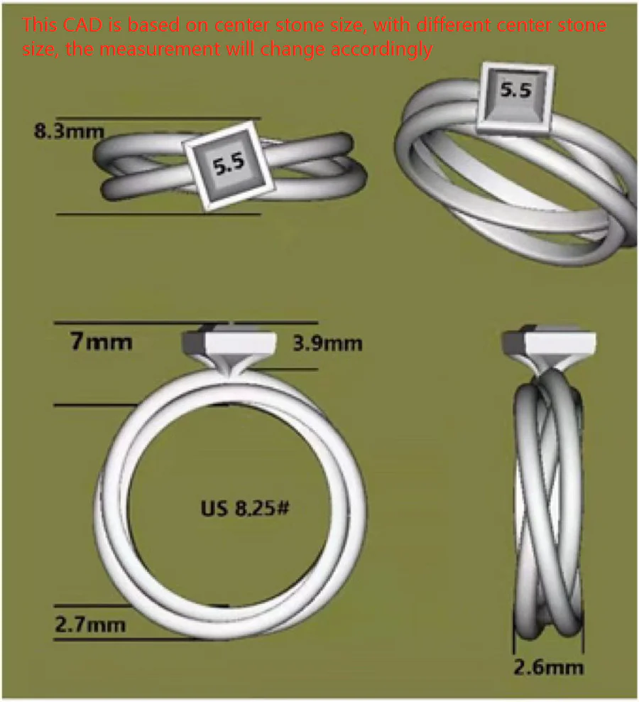 Doveggs bezel setting engagement ring semi-mount only(Exclusively to DovEggs Stones)