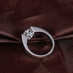 (size 7.75) DovEggs 3ct round solitaire moissanite engagement ring