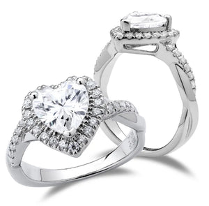 DovEggs halo engagement ring only semi-mount only(Exclusively to DovEggs Stones)