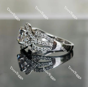 DovEggs split shank pave engagement ring semi-mount only(Exclusively to DovEggs Stones)