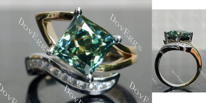 DovEggs art deco pave engagement ring semi-mount only(Exclusively to DovEggs Stones)