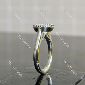 Doveggs vintage bezel solitaire engagement ring only semi-mount only(Exclusively to DovEggs Stones)