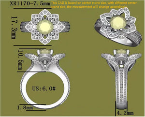 llka's flower dream round full eternity channel set engagement ring only semi-mount only(Exclusively to DovEggs Stones)