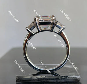 Doveggs three stone engagement ring semi-mount only(Exclusively to DovEggs Stones)