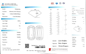 Doveggs 3.637ct Modified elongated cushion E color VS1 Clarity Excellent cut lab diamond stone(certified)