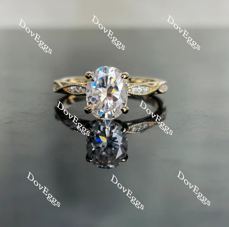 DovEggs floral engagement ring semi-mount only(Exclusively to DovEggs Stones)