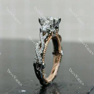 Doveggs pave vintage engagement ring semi-mount only(Exclusively to DovEggs Stones)