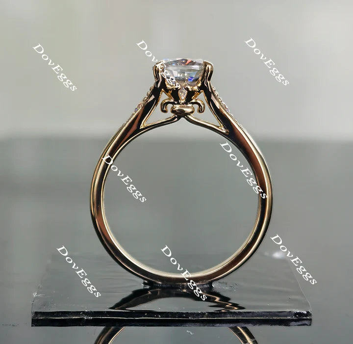 DoveEggs art deco engagement ring only semi-mount only(Exclusively to DovEggs Stones)