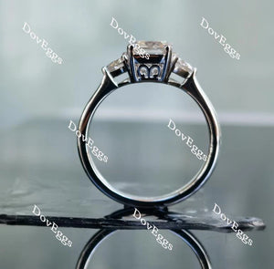 Doveggs three-stone engagement ring semi-mount only(Exclusively to DovEggs Stones)