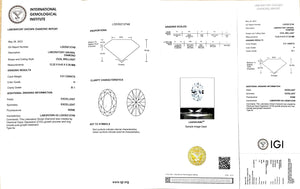 Doveggs 3.51ct Oval H Color SI1 Clarity Excellent cut lab diamond stone(certified)