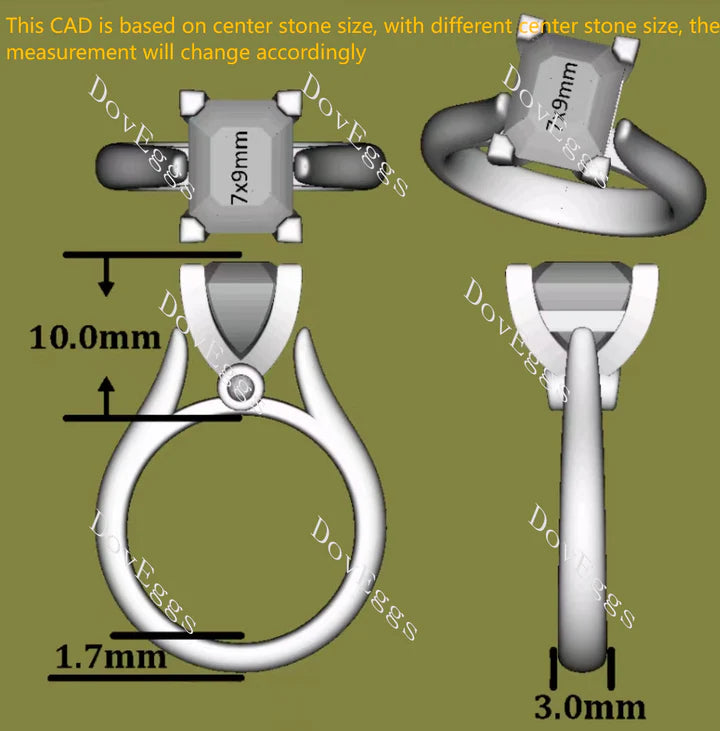 Doveggs pave engagement ring semi-mount only(Exclusively to DovEggs Stones)