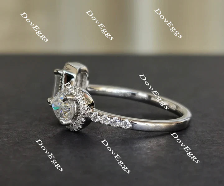 DovEggs halo engagement ring semi-mount only(Exclusively to DovEggs Stones)