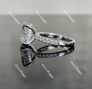 Doveggs half eternity pave engagement ring only semi-mount only(Exclusively to DovEggs Stones)