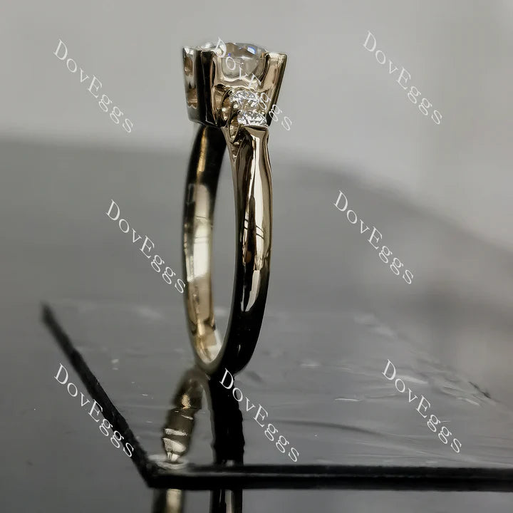 DovEggs pave engagement ring semi-mount only(Exclusively to DovEggs Stones)