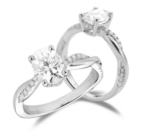 DovEggs curved engagement ring only semi-mount only(Exclusively to DovEggs Stones)