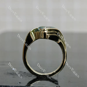 Doveggs solitaire swirl contours wrap engagement ring semi-mount only(Exclusively to DovEggs Stones)