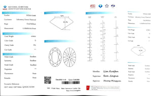 Doveggs 4.045ct oval D color VS1 Clarity Excellent cut lab diamond stone(certified)
