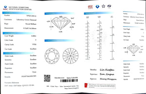 Doveggs 2.56ct Round F Color VVS2 Clarity Excellent cut lab diamond stone(certified)