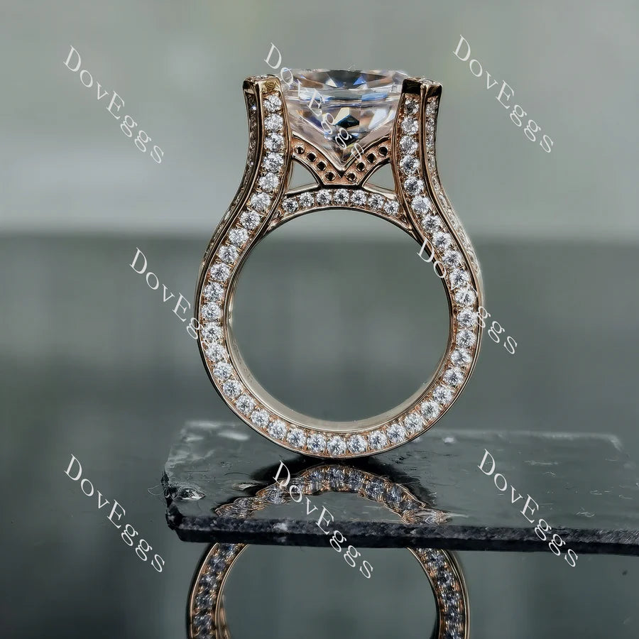 The Atlanta pave split shank engagement ring only semi-mount only(Exclusively to DovEggs Stones)