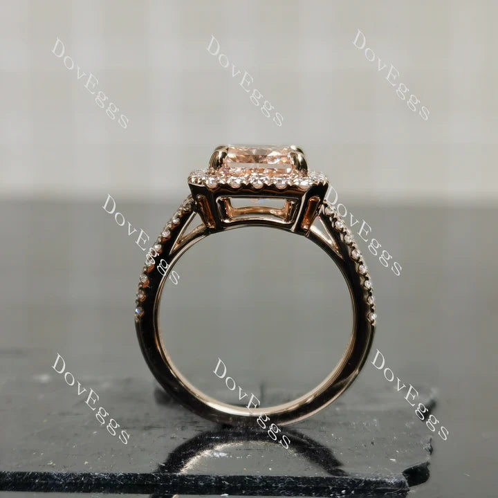 Doveggs halo split shanks engagement ring semi-mount only(Exclusively to DovEggs Stones)