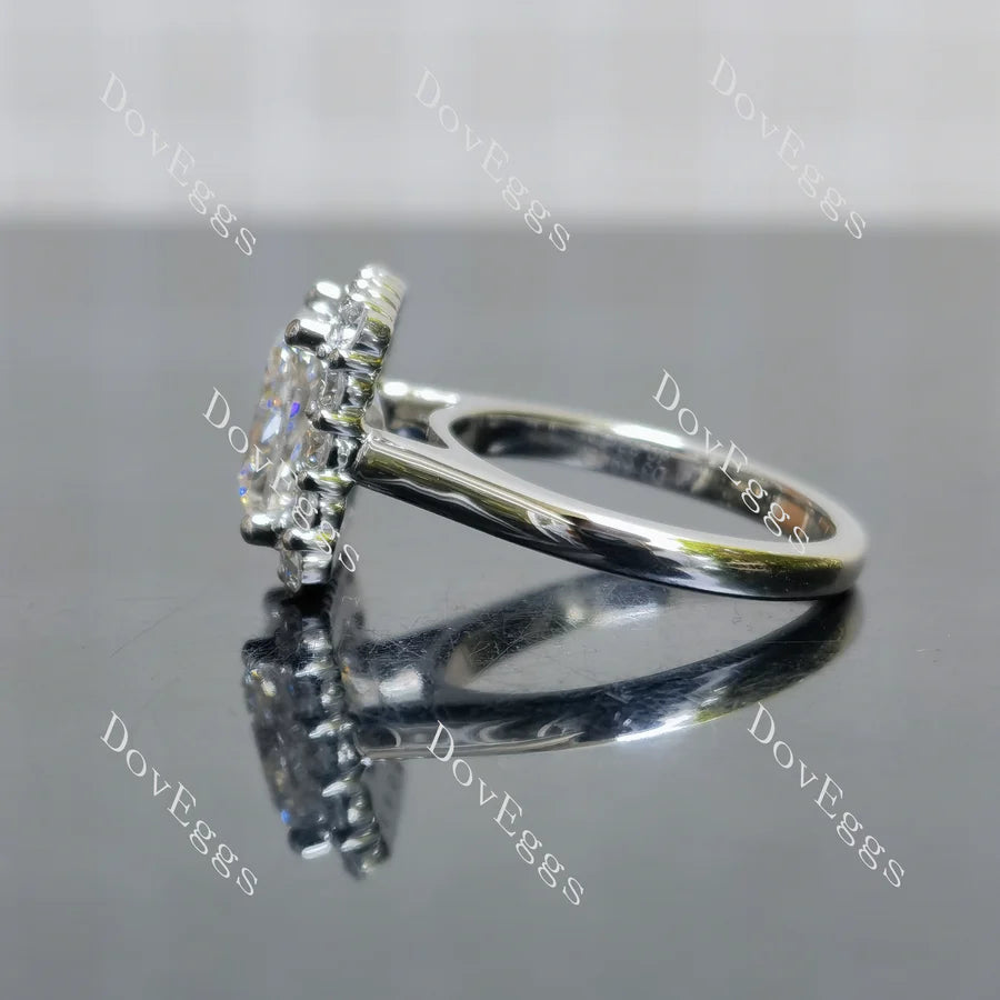 Doveggs halo engagement ring only semi-mount only(Exclusively to DovEggs Stones)