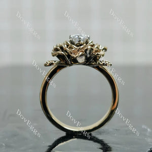 DovEggs floral pave engagement ring only semi-mount only(Exclusively to DovEggs Stones)