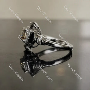 DovEggs halo art deco engagement ring semi-mount only(Exclusively to DovEggs Stones)