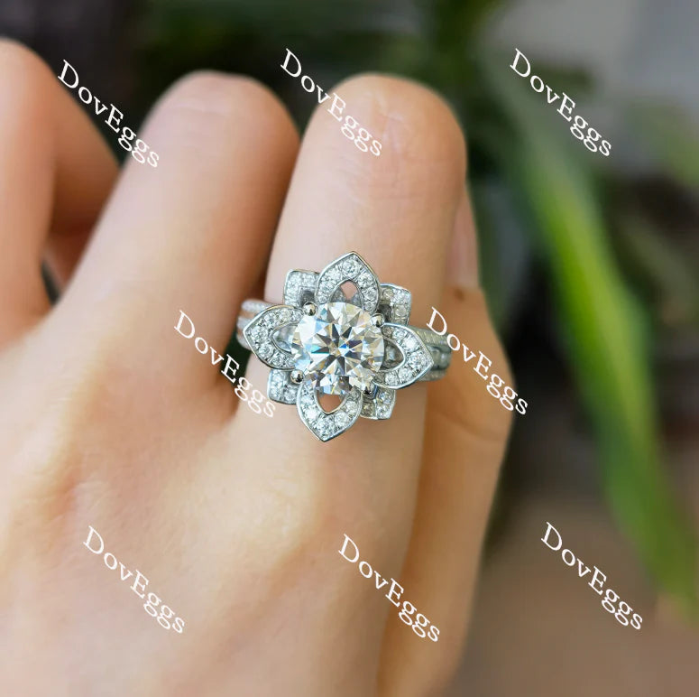 llka's flower dream round full eternity channel set engagement ring only semi-mount only(Exclusively to DovEggs Stones)