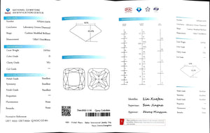 Doveggs 2.67ct cushion D color VS1 Clarity Excellent cut lab diamond stone(certified)