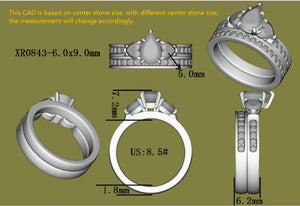 The Kiera Alaina half eternity channel set three stones engagement ring only semi-mount only(Exclusively to DovEggs Stones)