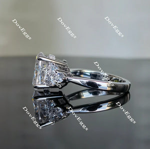 Teia Lily Oval side stone engagement ring only semi-mount only(Exclusively to DovEggs Stones)